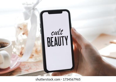 ROSTOV-ON-DON / RUSSIA - May 9 2020: Cult Beauty Shop Logo On The IPhone Screen. 