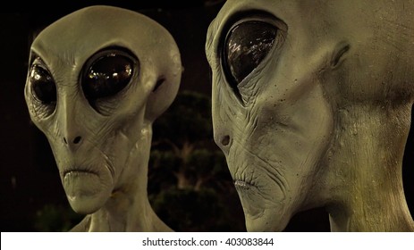 ROSWELL, NEW MEXICO - MARCH 28: Aliens On Display At The International UFO Museum And Research Center In Roswell, New Mexico On March 28th, 2016.