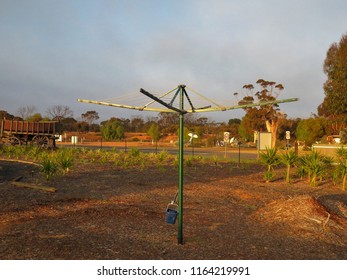 Rotary cloths hoist also known as Hills Hoist.   An Australian invention