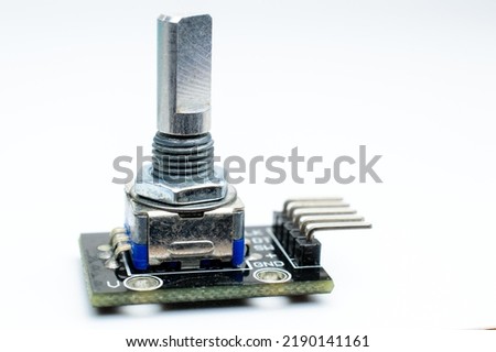 Rotary Encoder Module for Arduino Projects. KY040 module, encoder sensor, electronics component for minor project, sensor for arduino, raspberry pi.