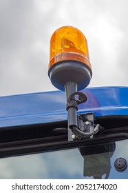 Rotating Amber Light Dome At Top Of Tractor Cabin Safety