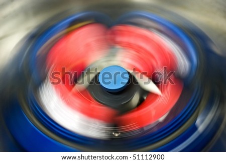 rotating rotor of centrifuge
