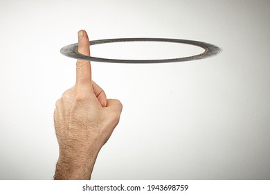 Rotation Of Chakram Throwing Weapon On Index Finger