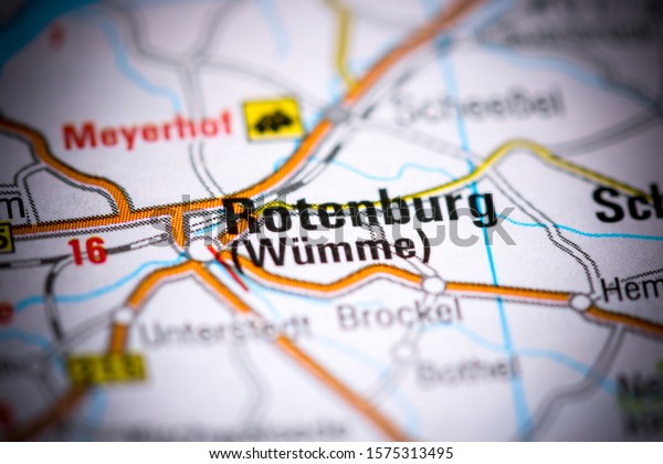 Rotenburg Germany On Map Stock Photo (Edit Now) 1575313495