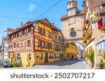 Rothenburg ob der Tauber, Germany - A sunny day at the picturesque village of Rothenburg ob der Tauber, Germany