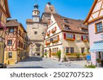 Rothenburg ob der Tauber, Germany - A sunny day at the picturesque village of Rothenburg ob der Tauber, Germany