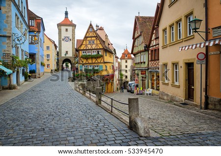 rothenburg ob der tauber germany october の写真素材 今すぐ編集