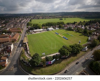 ROTHERHAM, UK - 2022: Aerial View Of Rotherham Titans Rugby Stadium