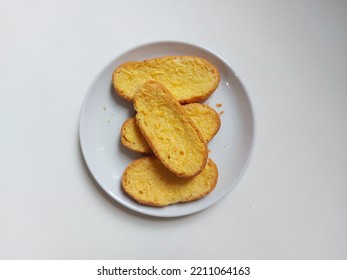 Roti Bagelen. Made From Sweet Bread That Is Spread With Margarine Or Buttercream, Then Dried By Baking. Authentic Snack From Purworejo, Central Java, Indonesia