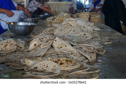 Roti Making In The Langar At Golden Temple A Sikh Community Kitchen In The Gurdwara 