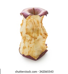 Rotten Apple Core On White Background