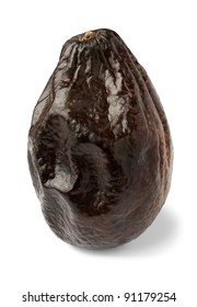 Rotten Avocado Against White Background