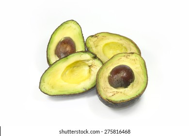 Rotten Avocado On White Screen