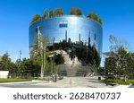 Rotterdam Art Depot Museum Boijmans Van Beuningen, Netherlands. Collection Building covered with mirrors called The Pot.