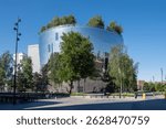 Rotterdam Art Depot Museum Boijmans Van Beuningen, Netherlands. Collection Building covered with mirrors called The Pot.