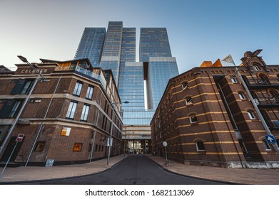 Rotterdam, Netherlands - March 12th, 2020: De Rotterdam building