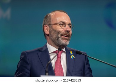 ROTTERDAM, NETHERLANDS - May 31, 2022: Manfred Weber Elected EPP President. The European Peoples Party Congress Has Elected Manfred Weber As EPP President. He Succeeds Donald Tusk.