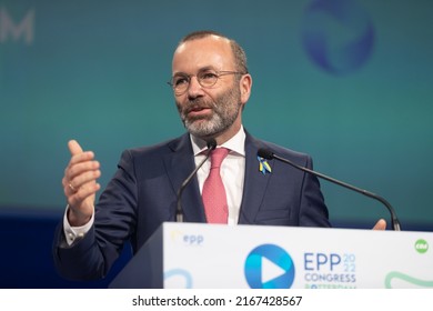 ROTTERDAM, NETHERLANDS - May 31, 2022: Manfred Weber Elected EPP President. The European Peoples Party Congress Has Elected Manfred Weber As EPP President. He Succeeds Donald Tusk.