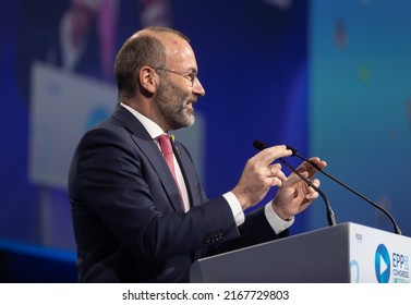 ROTTERDAM, NETHERLANDS - May 31, 2022: Manfred Weber Elected EPP President. The European Peoples Party Congress Has Elected Manfred Weber As EPP President. He Succeeds Donald Tusk.