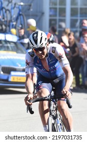 Roubaix, France - 04172022: Yves Lampaert In The 2022 Edition Of Paris-Roubaix