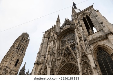 Rouen,  France  Rouen Cathedral Cathedrale de Notre-Dame in Rouen, capital of Haute-Normandie, France.