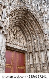 Rouen,  France   Rouen Cathedral Cathedrale de Notre-Dame in Rouen, capital of Haute-Normandie, France.