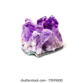 Rough Amethyst Isolated On White