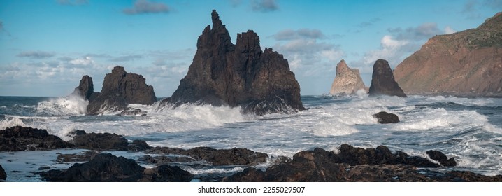 Rough coastline of Anaga in Tenerife island - Shutterstock ID 2255029507