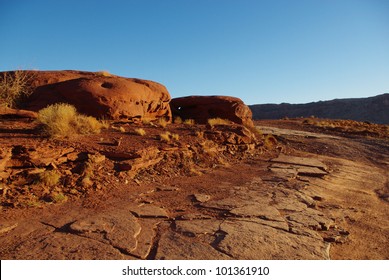 Rough Jeep Road Along Red Rock Formations, Moab, Utah