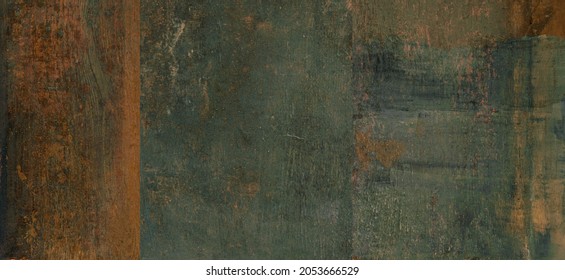 rough metallic wood texture background turquoise-brown texture. old green color wooden plank. natural striped pattern, wooden panels surface applicable in ceramic wall tile and floor design.