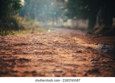 Rough Red Dirt Roads In Kenya Where Kenyan Runners And Marathon Runners Run