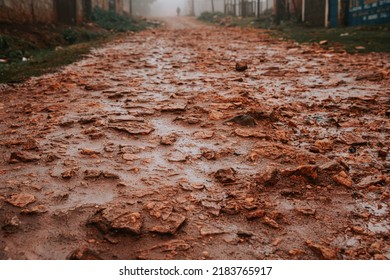 Rough Red Dirt Roads In Kenya Where Kenyan Runners And Marathon Runners Run