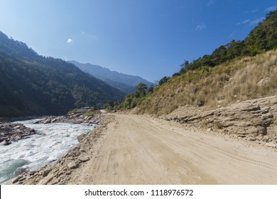 Rough roads in the Himalayas