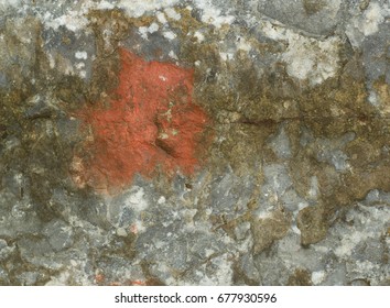 Rough rock surface with paint mark texture/background