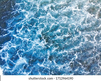 Rough sea with white wash