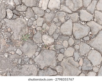 Rough surface of macadam road