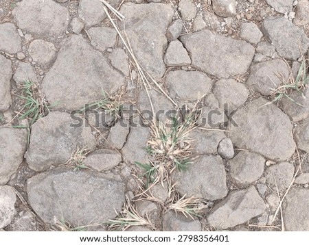 Rough surface of macadam road