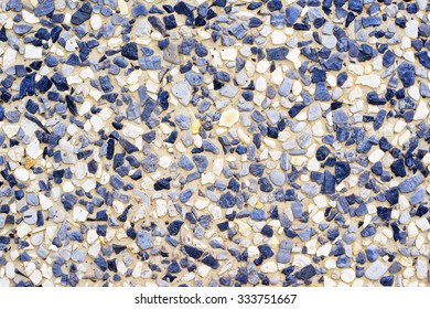 Rough Texture Surface Of Exposed Aggregate Finish, Ground Stone Washed Floor, Made Of Small Sand Stone.