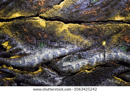 Similar – Foto Bild Gerissene Bodentextur. Harte Schatten und Sonne. Getrockneter Boden.