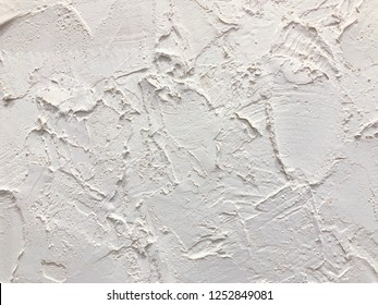 Rough Texture White Colored Plaster Wall Stock Photo 1252849081 ...