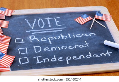 Rough Textured Blackboard Election Republican Democrat Stock Photo ...