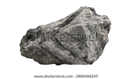 Rough textured grey and black igneous rock fragment