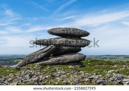 Rough Tor or Roughtor is a tor on Bodmin Moor, Cornwall, England, and is Cornwall's second highest point. It is approximately one mile northwest of Brown Willy, Cornwall's highest point. Stock fotó © 