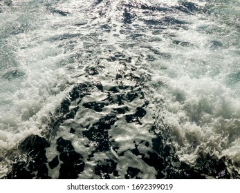 Rough Water In Boat Wake