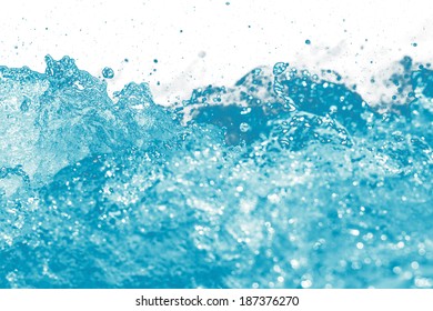 Rough Water On A White Background