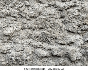 Roughcast concrete wall texture background with heavy cement render plaster finish. Grey rustic stucco surface.