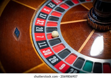 A Roulette Ball Falls On Lucky Number 7.