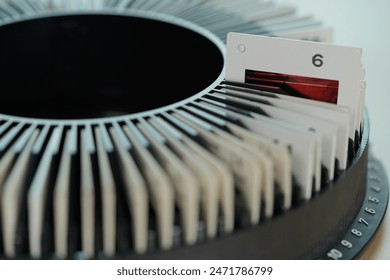 the roulette of slide film in number six  - Powered by Shutterstock