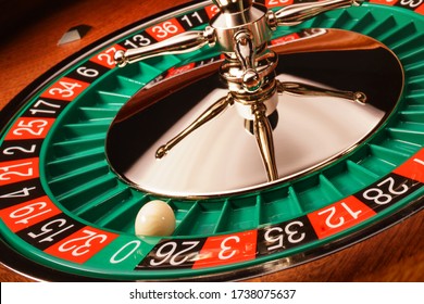 Roulette Table Close Up At The Casino - Selective Focus