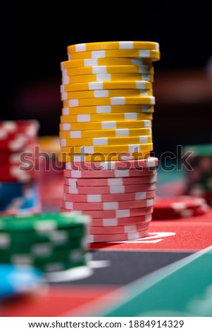 Roulette table close up at the Casino - Selective Focus